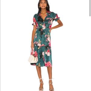 REVOLVE MELVARI Dress in Green Floral